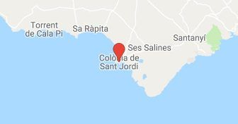 Map of Colònia de Sant Jordi - Unique Mallorca