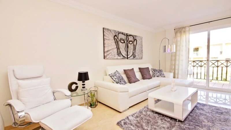 Garden Apartment in Port Adriano - New Livingroom