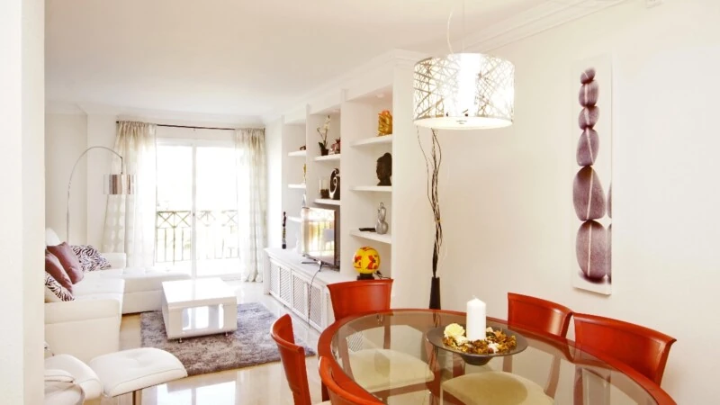 Garden Apartment in Port Adriano - New Dinning room and Living room1