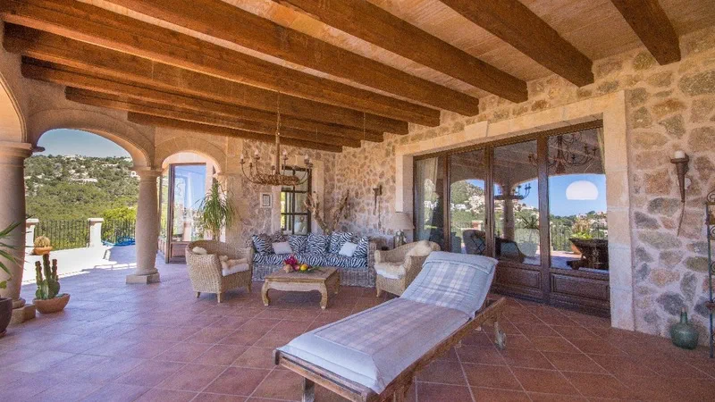 Villa in Puerto Andratx - covered terrace lounge