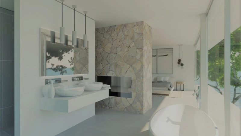 Villa in El Toro - Port Adriano - Master bathroom