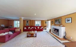 Villa in Son Vida - Living room with fireplace