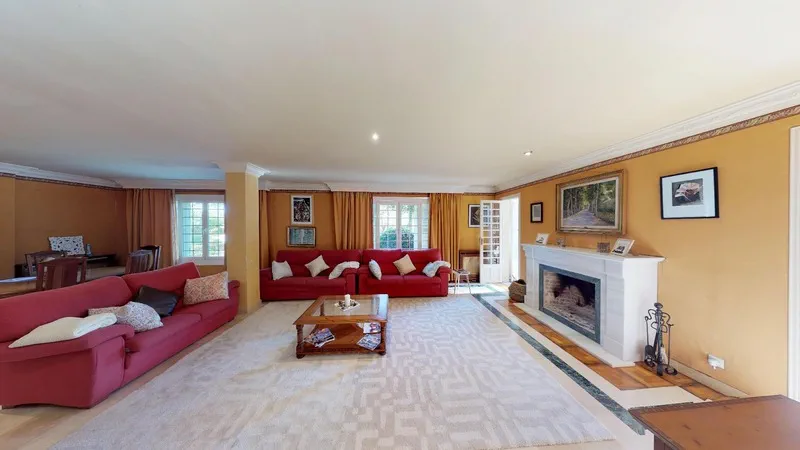 Villa in Son Vida - Living room with fireplace