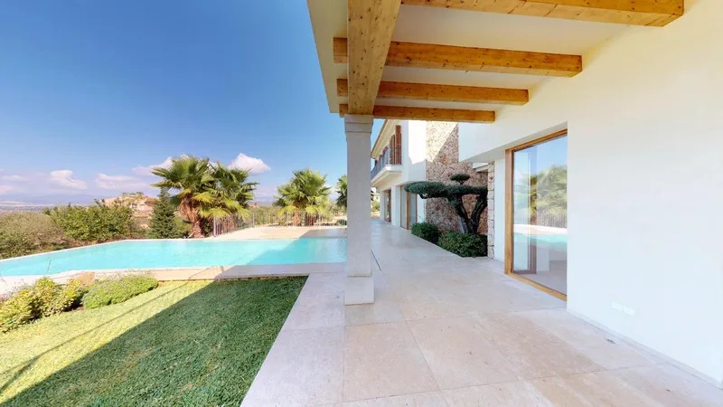 Finca in Son Gual - Front terrace with open views