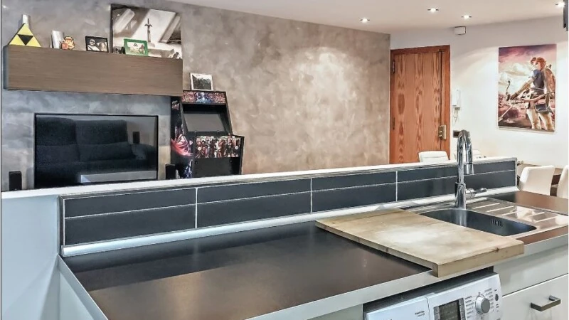 Apartment in Santa Ponsa - Living Room+Kitchen