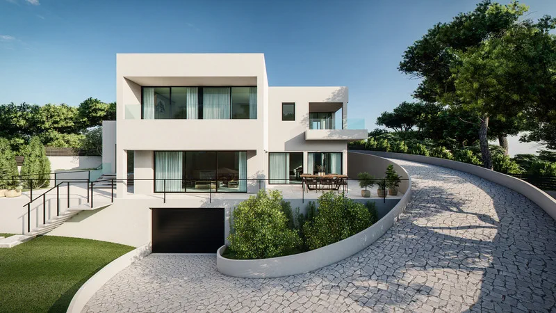 Villa in Cala Vinyes - I01_20_Render_Frontal