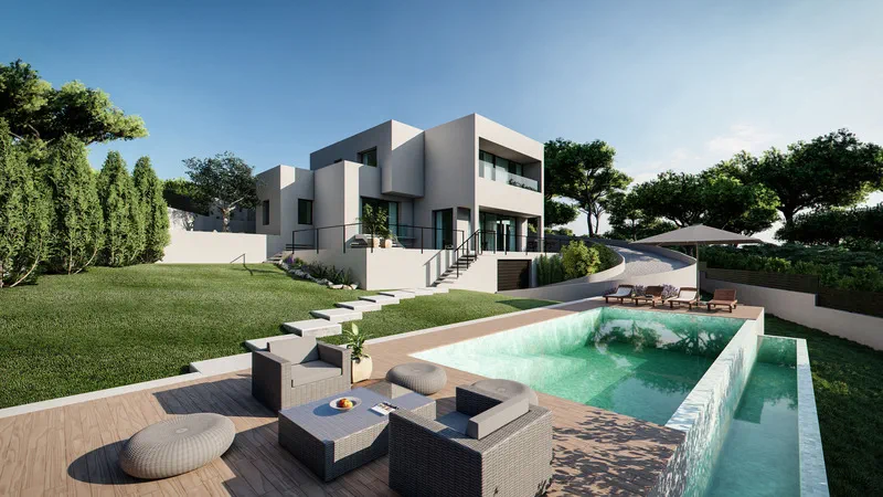 Villa in Cala Vinyes - I01_20_Render_Piscina