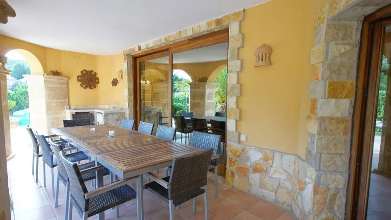 Villa in El Toro - Port Adriano - Covered Dining Terrace