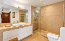 Villa in El Toro - Port Adriano - Modern Beige Spa Bathroom.jpg