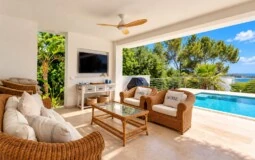 Villa in El Toro - Port Adriano - Sunlit Mediterranean Patio by the Pool.jpg