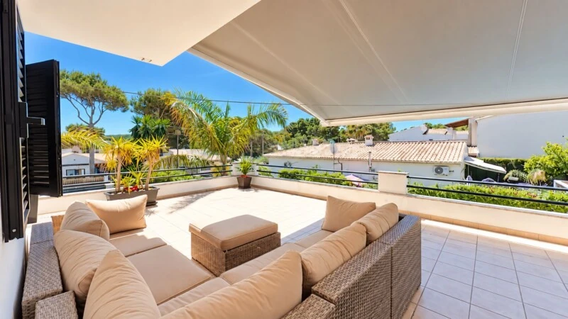 Villa in El Toro - Port Adriano - Sunlit Mediterranean Terrace Lounge.jpg